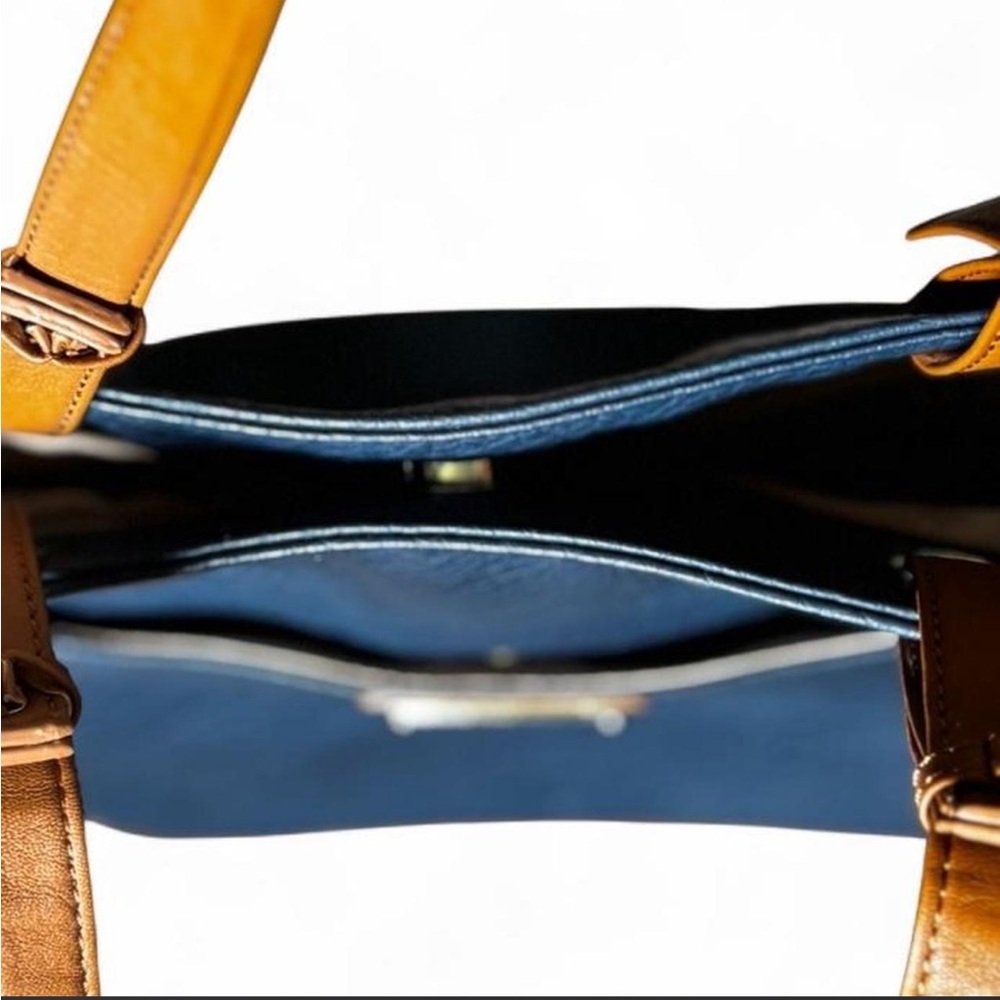 Navy Blue Faux Leather Nine West Hobo Bag - Picture 6 of 9
